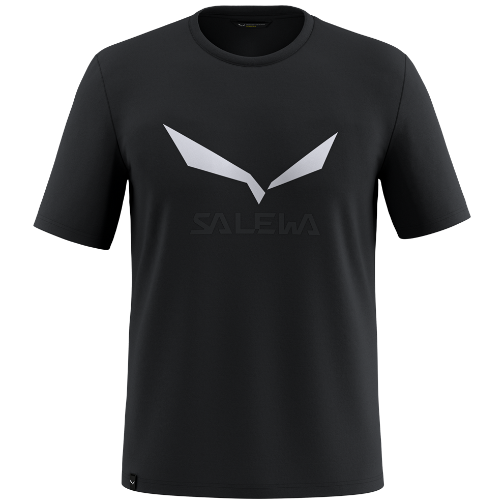 Koszulka męska Salewa Solidlogo Dri-Rel M S/S Tee Rozmiar: S / Kolor: czarny