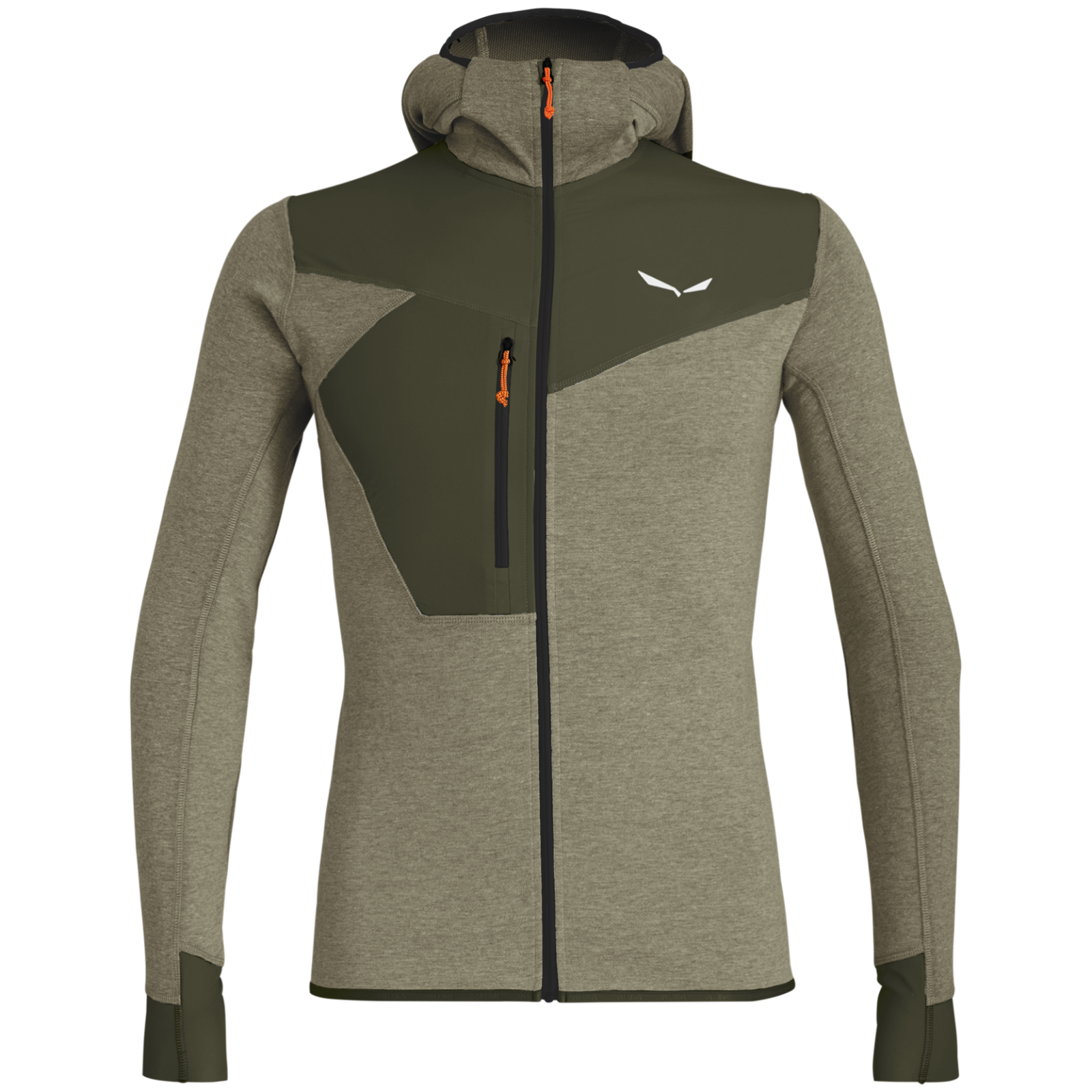 Bluza męska Salewa Puez 2 Dry M L/S Hood Fz Tee Rozmiar: M / Kolor: oliwkowy
