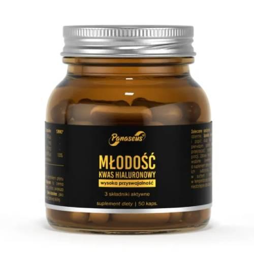 Panaseus Młodość Kwas hialuronowy, 50 kaps.