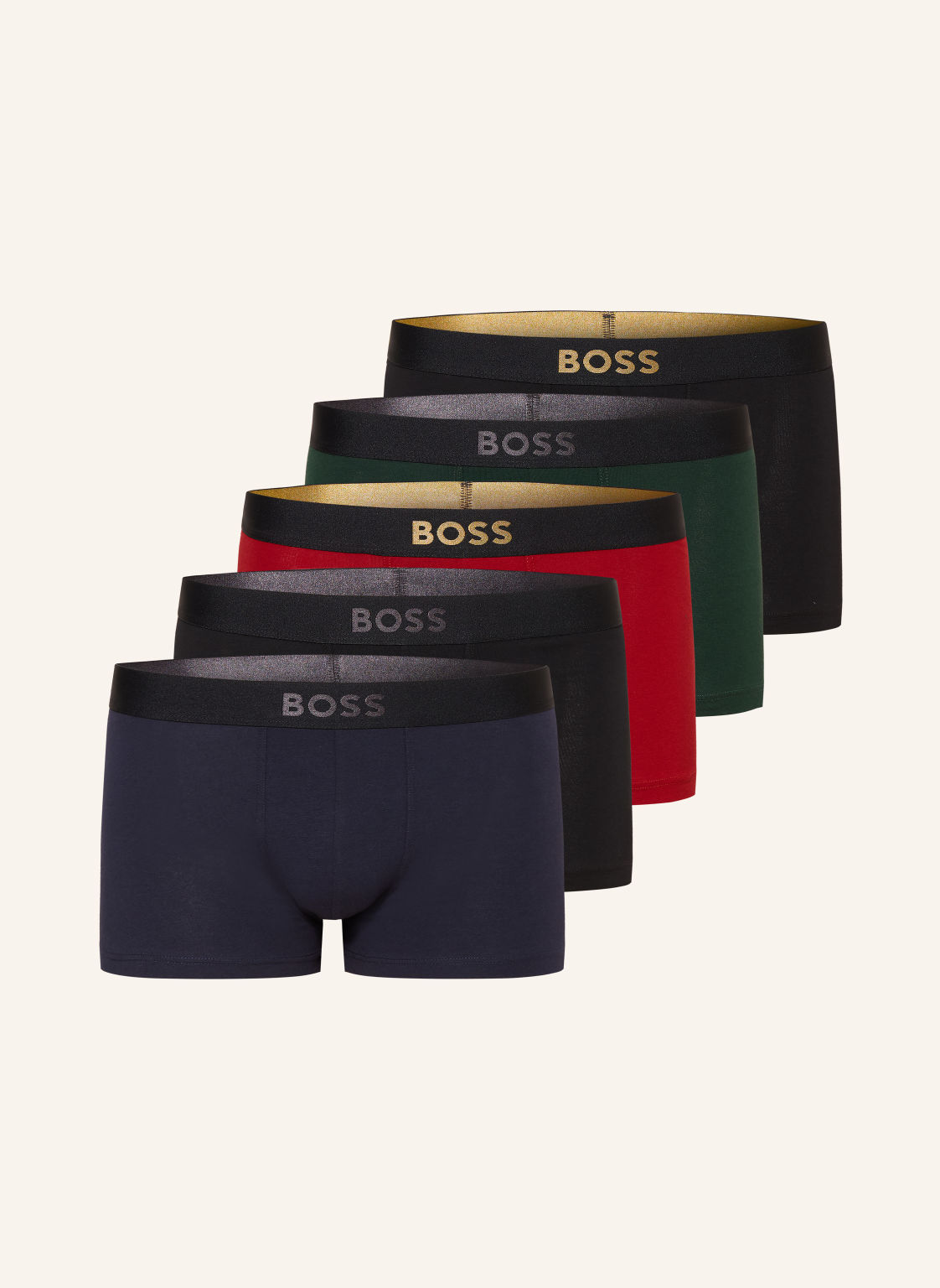 Boss Zestaw 5 Par Bokserek rot