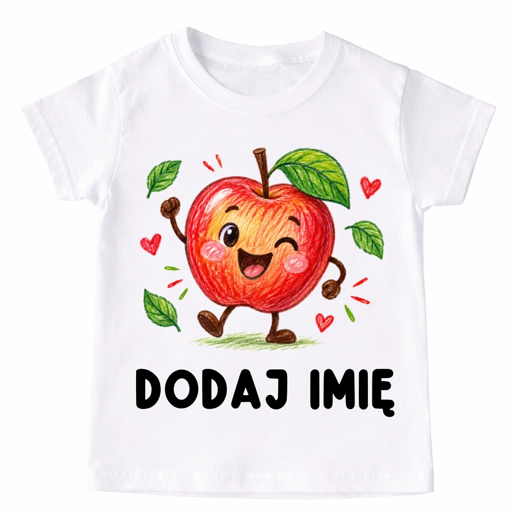 Koszulka na Dzień Jabłka z jabłkiem i imieniem