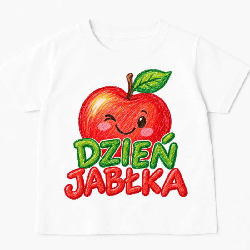Koszulka dziecięca ''JABŁKO'' z jabłuszkiem AD1