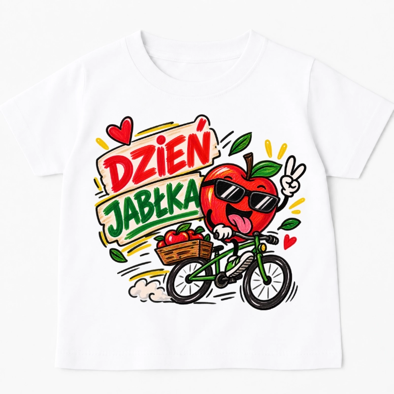 Koszulka dziecięca ''JABŁKO'' z jabłuszkiem AD14