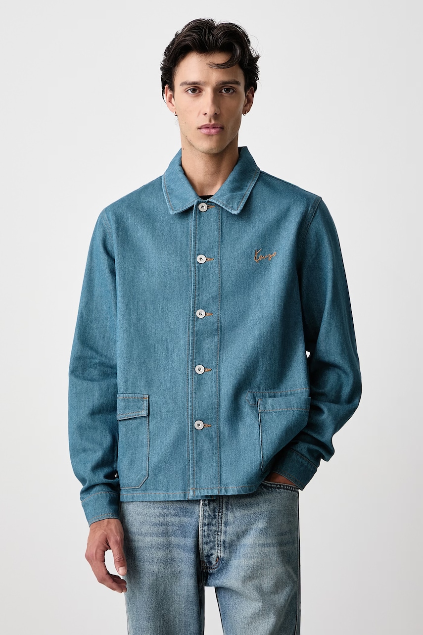 Kenzo kurtka koszulowa jeansowa męska