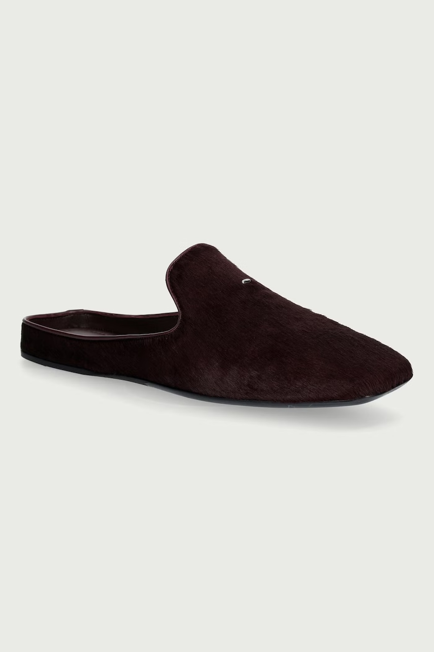 Max Mara klapki mules damskie skórzane