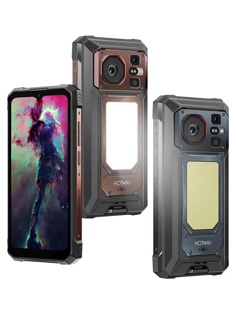 HOTWAV Najnowszy W11 Pro Android 16 Ośmiordzeniowy Wytrzymały Telefon Komórkowy 6,6'' FHD+ Wyświetlacz 120Hz 20800mAh Ogromna Bateria Szybkie Ładowanie 33W Smartphone 6GB RAM 256GB ROM Super Latarka W11 Pro Steel Blue