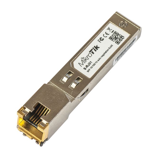 MikroTik S-RJ01 Moduł SFP 1,25Gb/s, RJ45, 100m