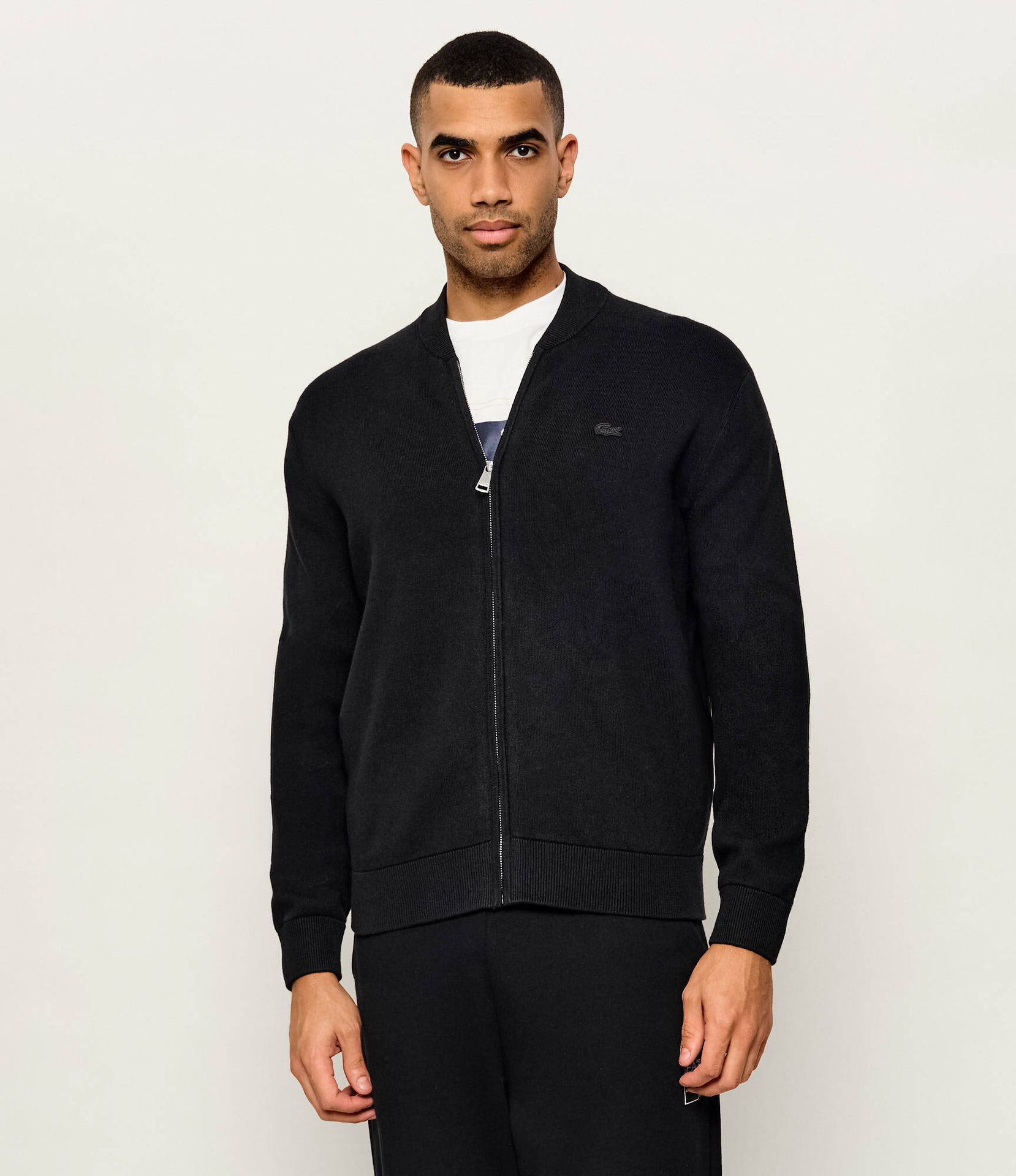 Lacoste Sweter Classic fit z dodatkiem wełny