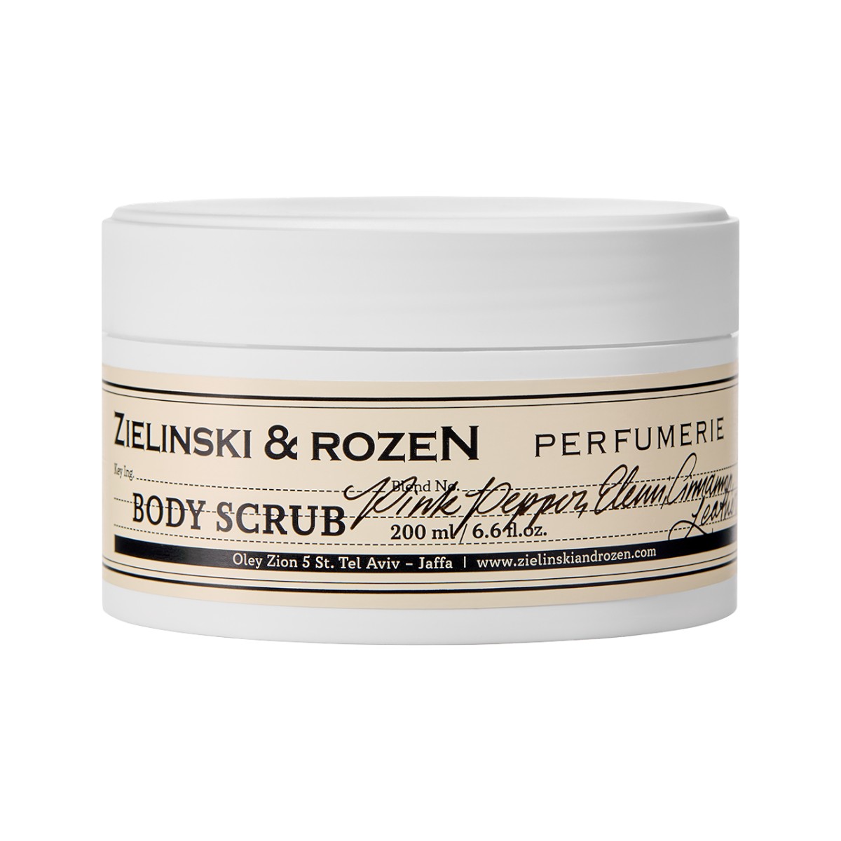 Zielinski & Rozen Peeling do ciała Pink Pepper, Elemi, Cinnamon, Leather, 200 ml