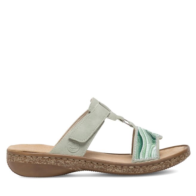 Klapki Rieker 62829-52 Zielony