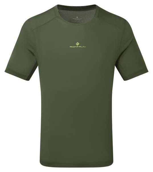 RONHILL Koszulka biegowa męska TECH S/S TEE kelp/zest