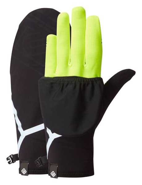 RONHILL Rękawiczki biegowe WIND-BLOCK CONVERTIBLE GLOVE fluo zest/black