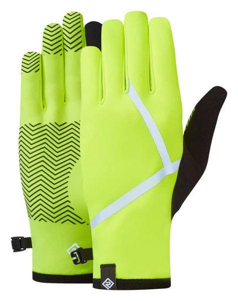 RONHILL Rękawiczki biegowe WIND-BLOCK GLOVE fluo zest
