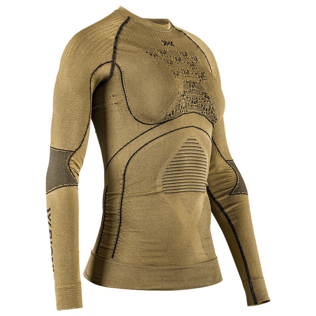Damska koszulka X-Bionic Radiactor 4.0 Shirt Lg Sl Rozmiar: M / Kolor: czarny/złoty