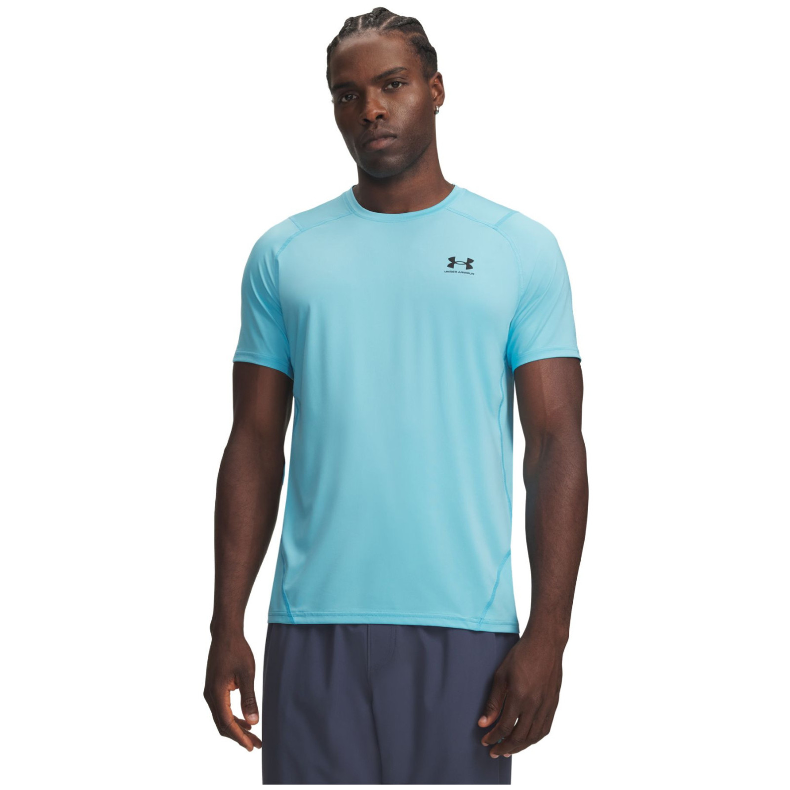 Koszulka męska Under Armour HG Armour Fitted SS Rozmiar: XL / Kolor: niebieski/czarny