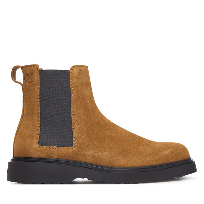 Sztyblety Calvin Klein Combat Ess Chelsea Boot Su YM0YM01372 Brązowy