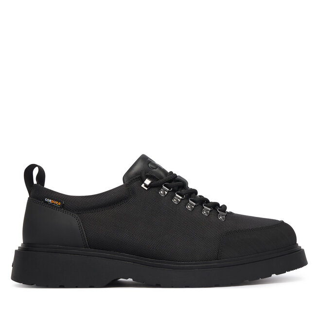 Półbuty Calvin Klein Combat Hiking Shoe Mix Mat Wl HM0HM02248 Czarny