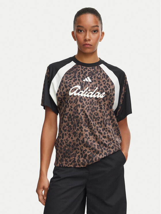 adidas T-Shirt House Of Tiro Jersey KV0905 Brązowy Regular Fit