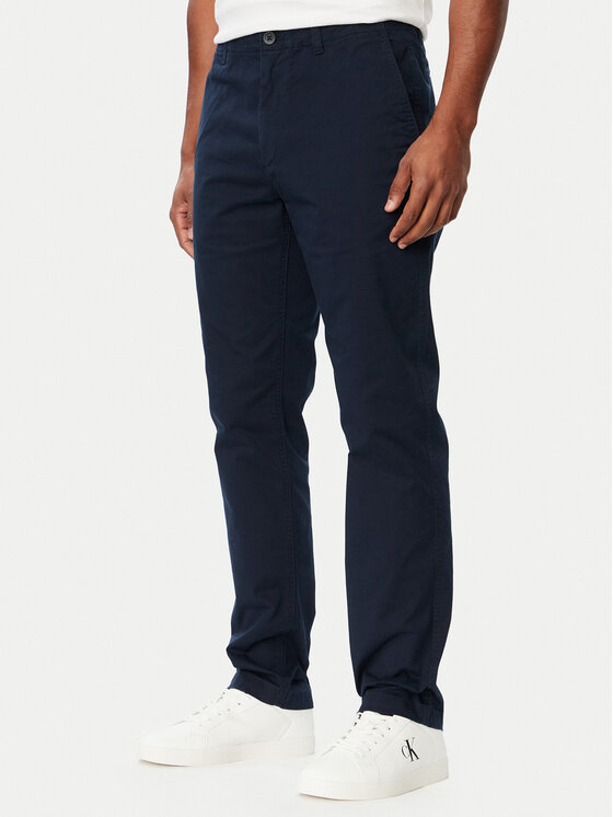 Calvin Klein Jeans Spodnie materiałowe LV04RF618G Granatowy Slim Fit