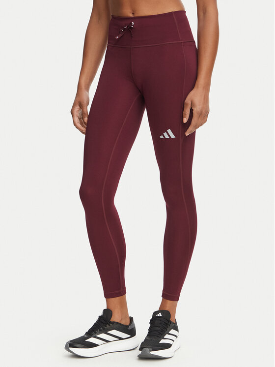 adidas Legginsy Run Essentials Full Length Leggings KQ8195 Bordowy Slim Fit