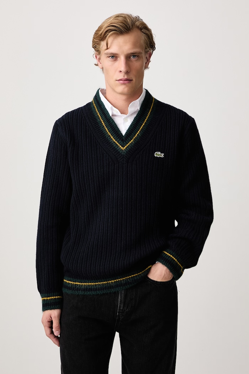 Lacoste sweter wełniany męski