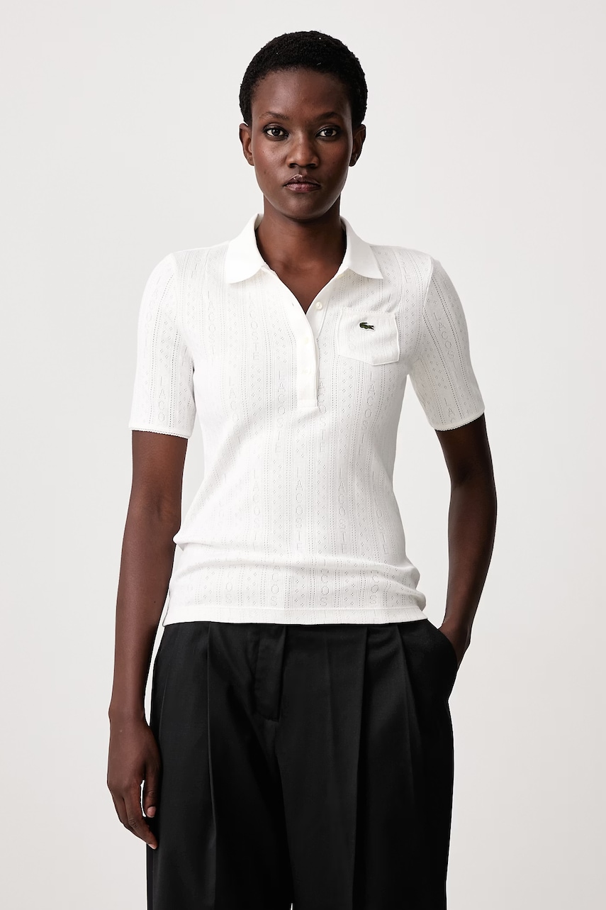 Lacoste polo damskie bawełniane z elastanem