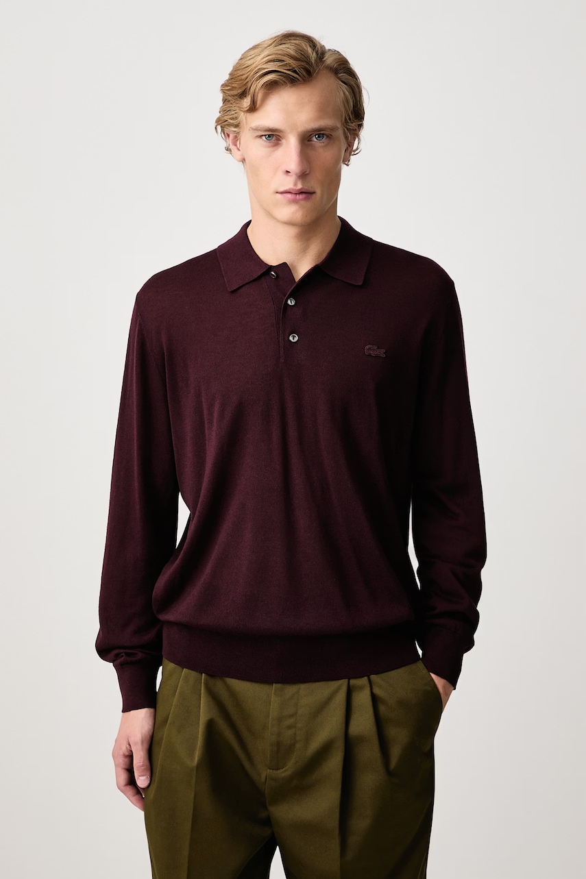 Lacoste sweter z dodatkiem kaszmiru męski