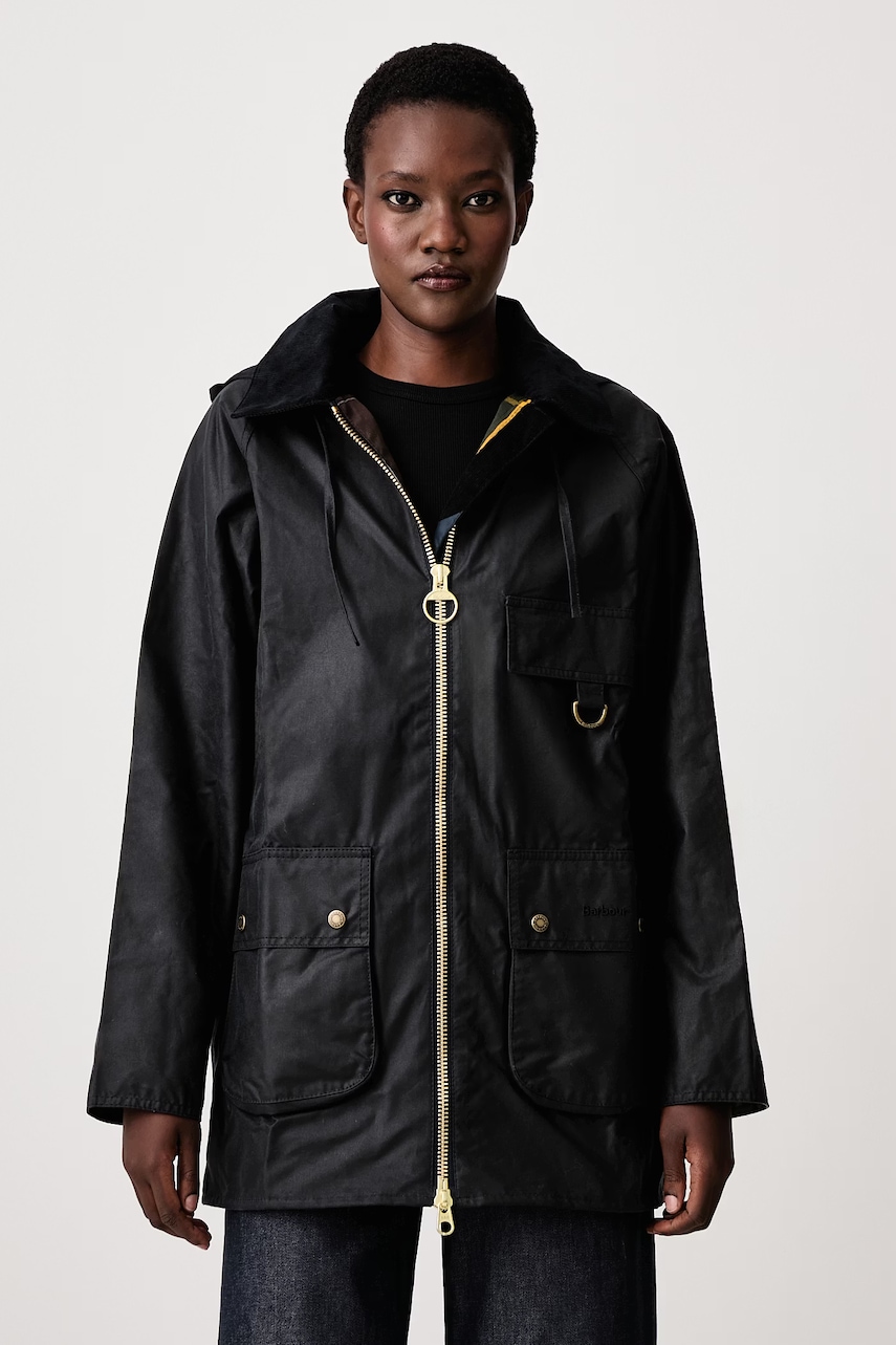 Barbour HIGHCLERE długa kurtka damska bawełniana
