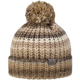 Czapka z Pomponem Finja by Lierys, beżowo-brązowy, One Size
