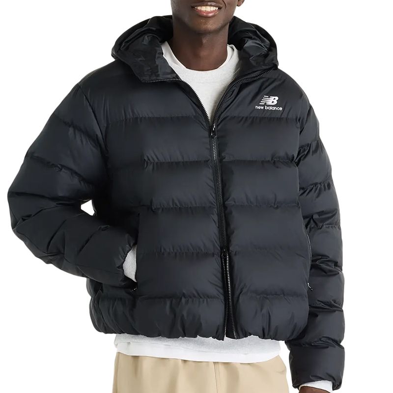 Kurtka męska New Balance Boston Puffer MJ62G17OBK - czarne