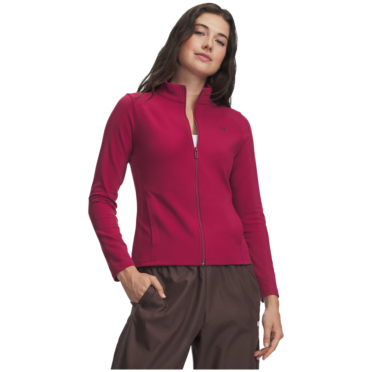 Bluza damska Under Armour Motion FZ Rozmiar: L / Kolor: bordowy