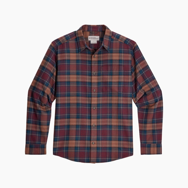 Koszula męska Royal Robins Lieback Organic Cotton Flannel L/S Rozmiar: L / Kolor: bordowy
