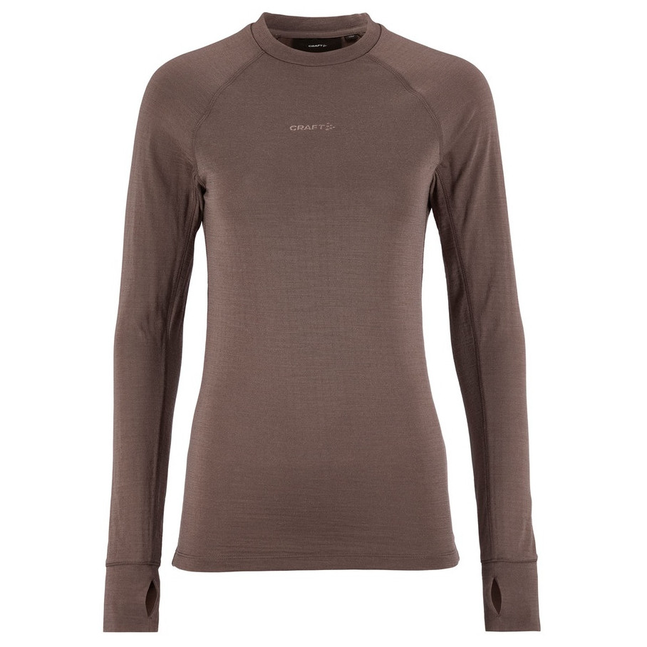 Damska koszulka Craft Wool Comfort Rn LS W Rozmiar: L / Kolor: brązowy