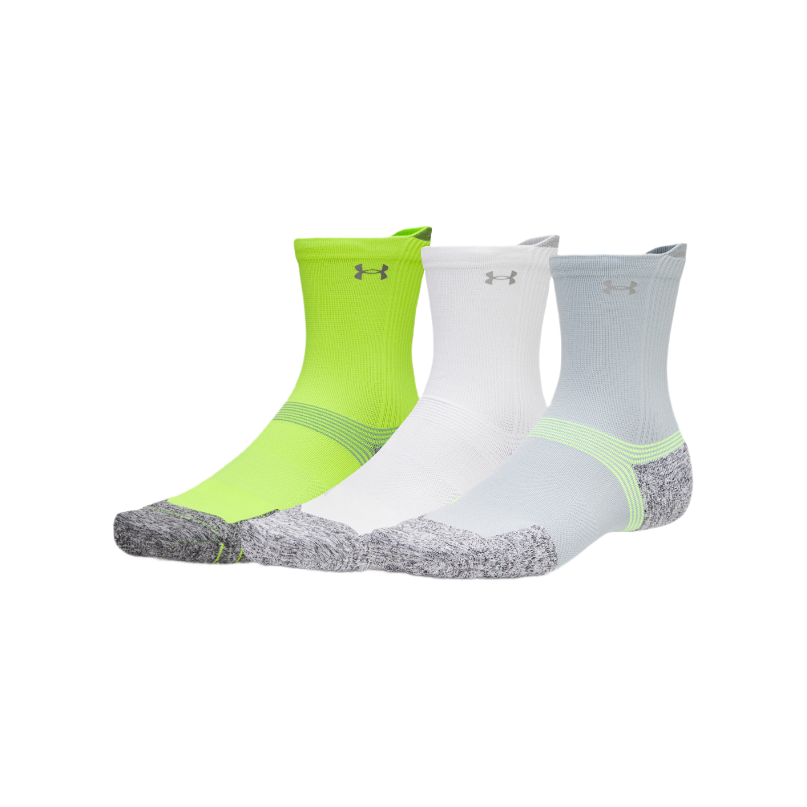 Zestaw skarpetek Under Armour UA Velociti Run Cush 3P Crew Rozmiar skarpet: 42-47,5 / Kolor: niebieski/biały