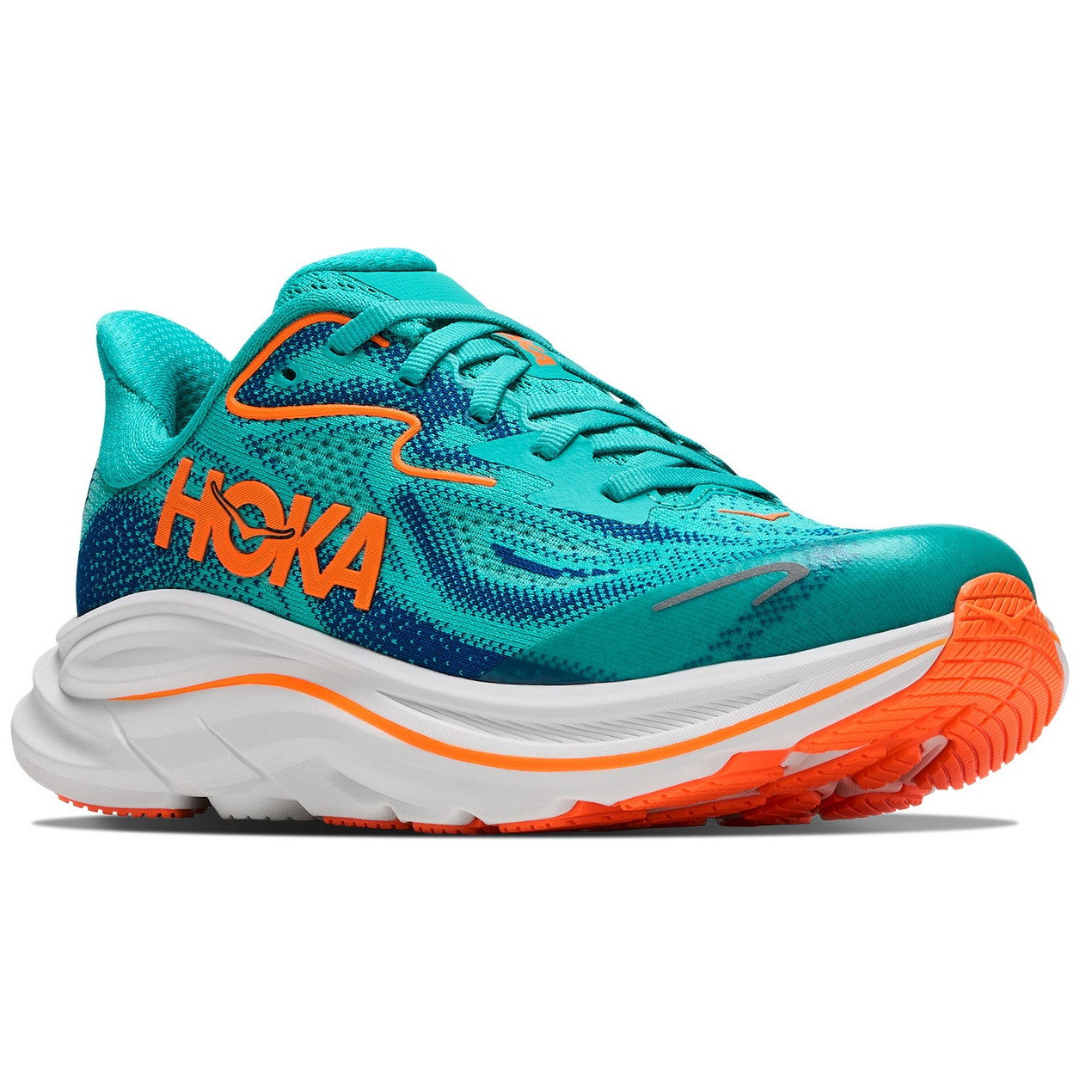 Buty dziecięce Hoka Y Clifton 10 Big Kids Rozmiar butów (UE): 38 2/3 / Kolor: niebieski/pomarańczowy