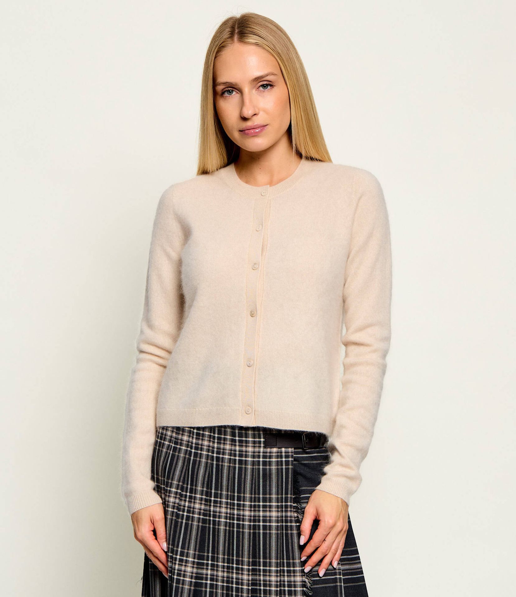 Weekend MaxMara Wełniany kardigan Wkdesposto Regular Fit z dodatkiem kaszmiru