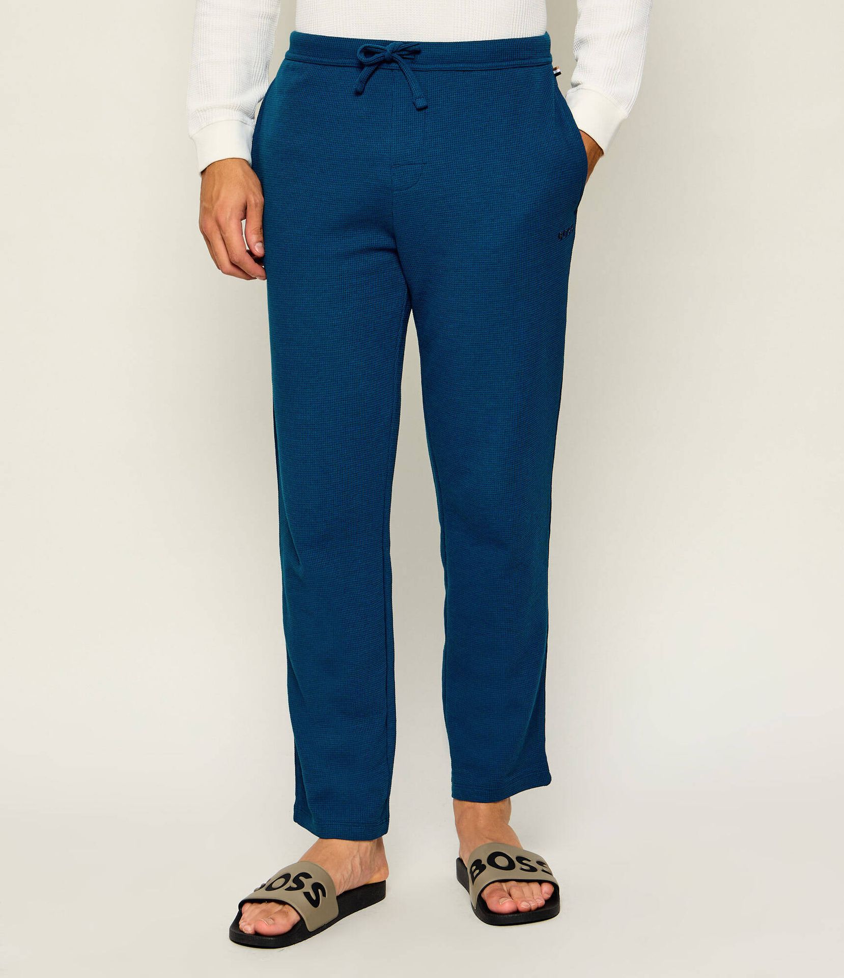 BOSS BLACK Spodnie od piżamy Waffle Regular Fit