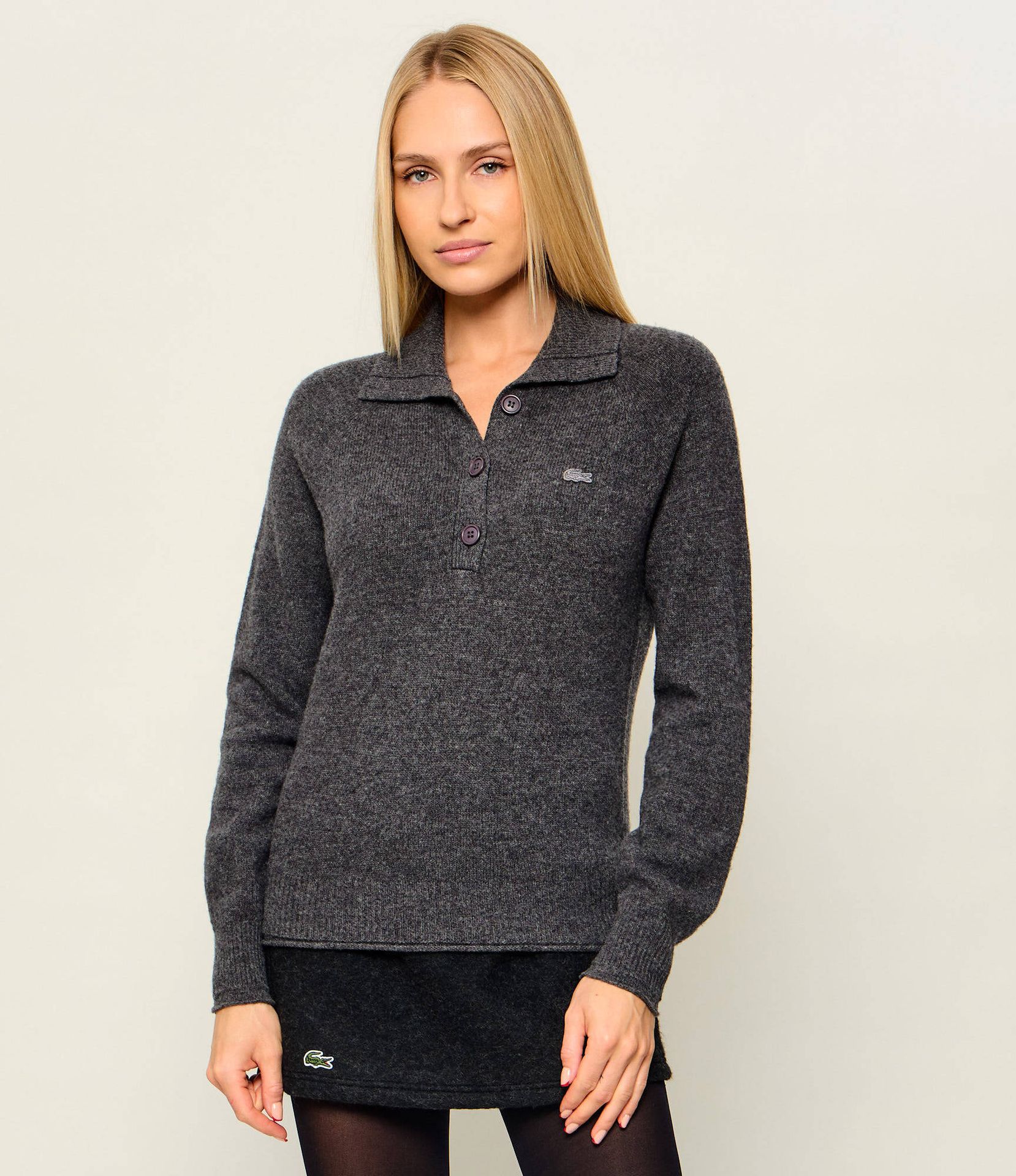 Lacoste Wełniany sweter Regular Fit
