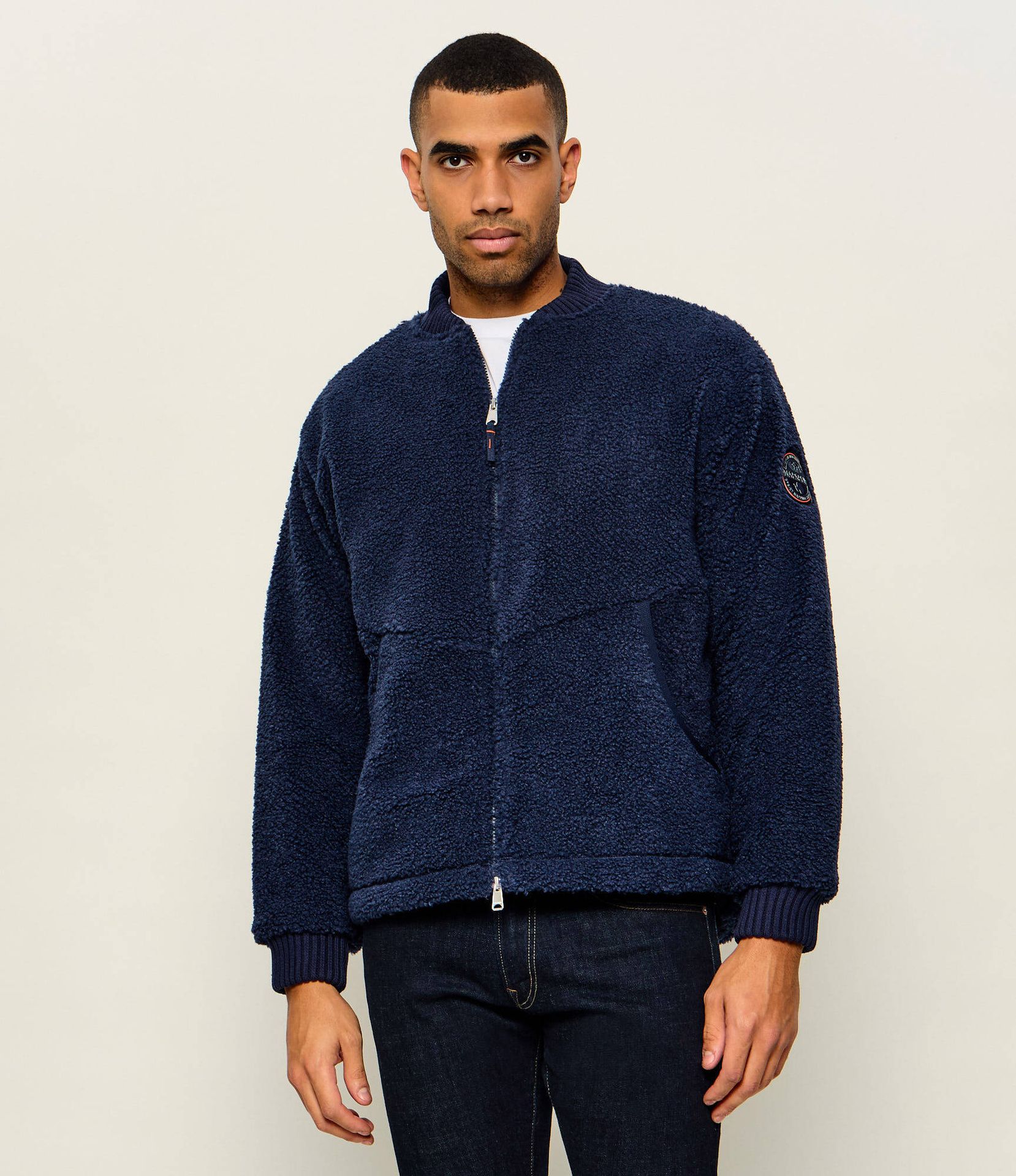 Napapijri Polarowa kurtka bomber T-Mapu FZ Loose fit