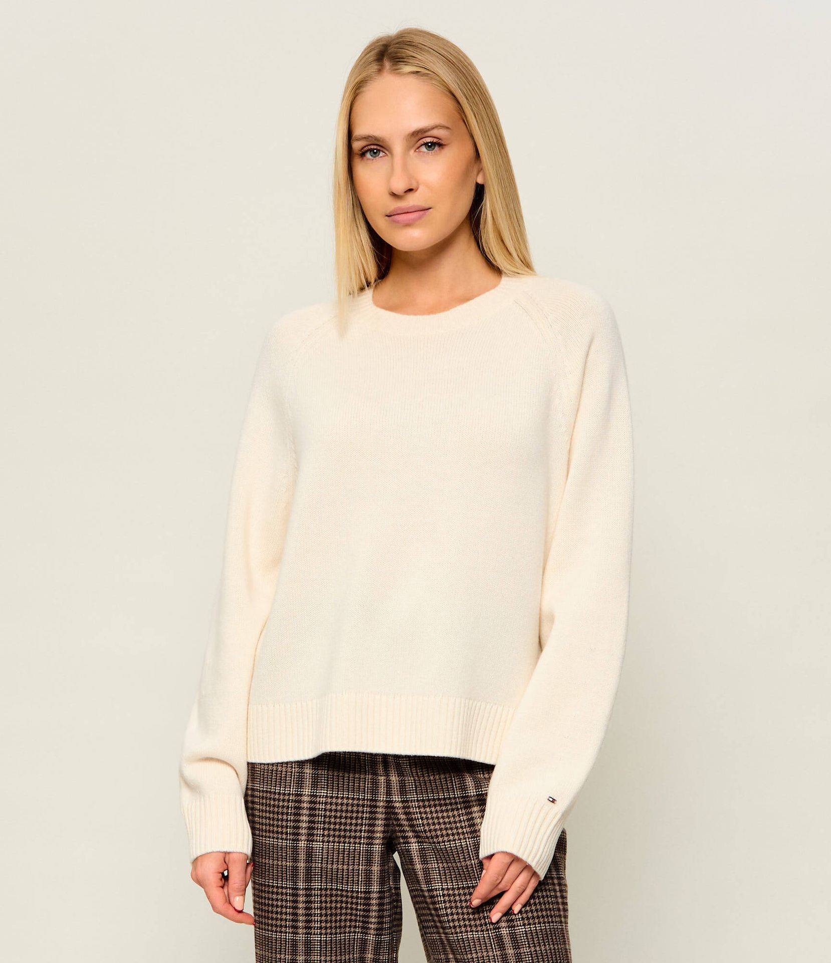 Tommy Hilfiger Wełniany sweter Loose fit z dodatkiem kaszmiru