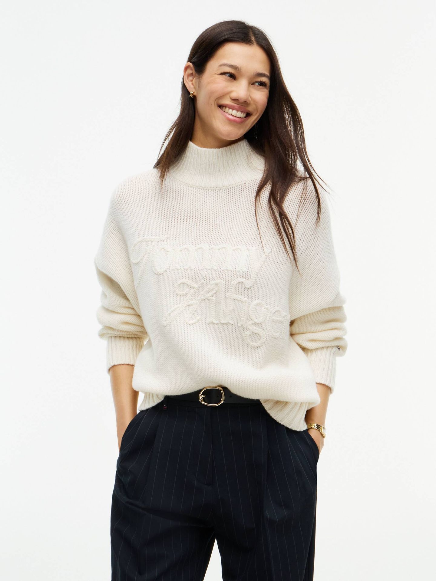 Tommy Hilfiger Wełniany półgolf Heritage Relaxed fit