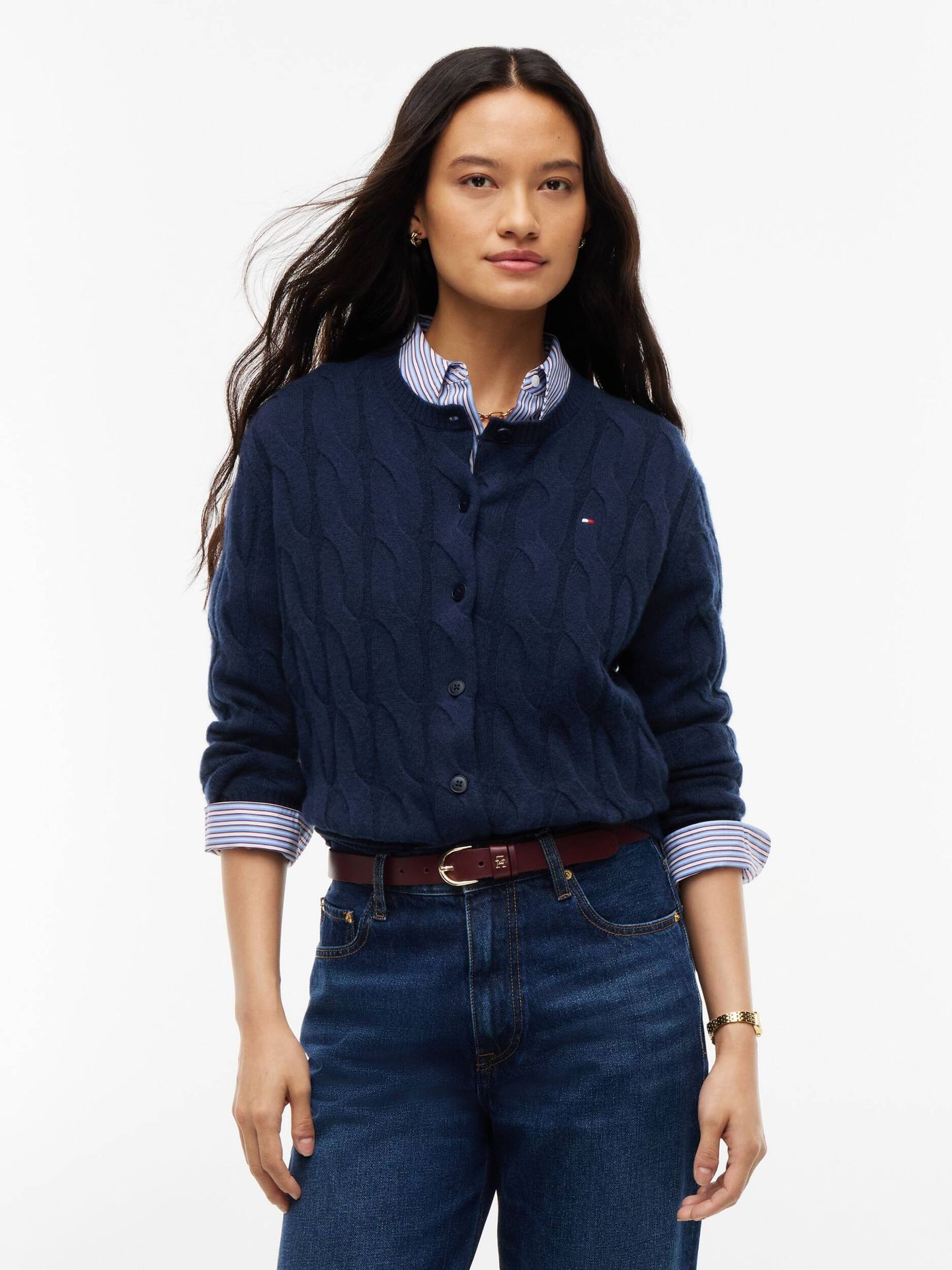 Tommy Hilfiger Wełniany kardigan Slim Fit