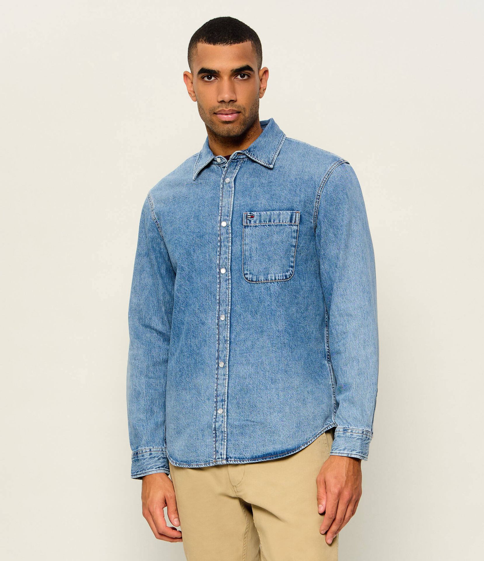 Tommy Jeans Jeansowa koszula Regular Fit