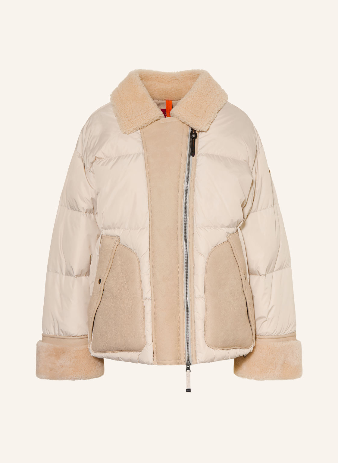 Parajumpers Kurtka Puchowa Chyna Z Mieszanki Materiałów beige