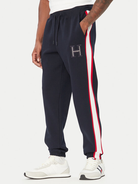 Tommy Hilfiger Spodnie dresowe Pique MW0MW44995 Granatowy Regular Fit