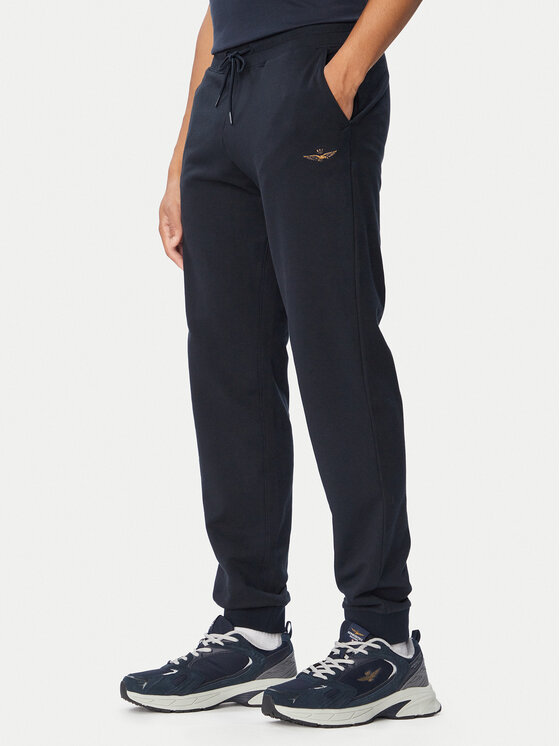 Aeronautica Militare Spodnie dresowe 262PF1008UF00662 Granatowy Regular Fit