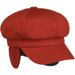 Czapka Kaszkiet Soft Herringbone by Lipodo, czerwony, M (57-58 cm)