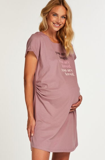 Hunkemöller Koszula nocna ciążowa z krótkimi rękawami Zielony