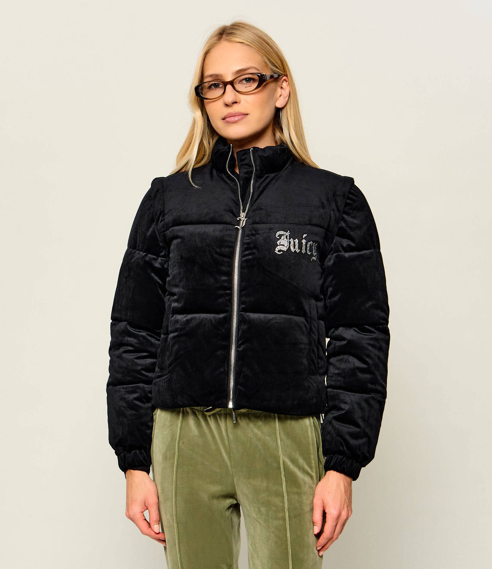 Juicy Couture Kurtka 2w1 Margo Diamante Regular Fit