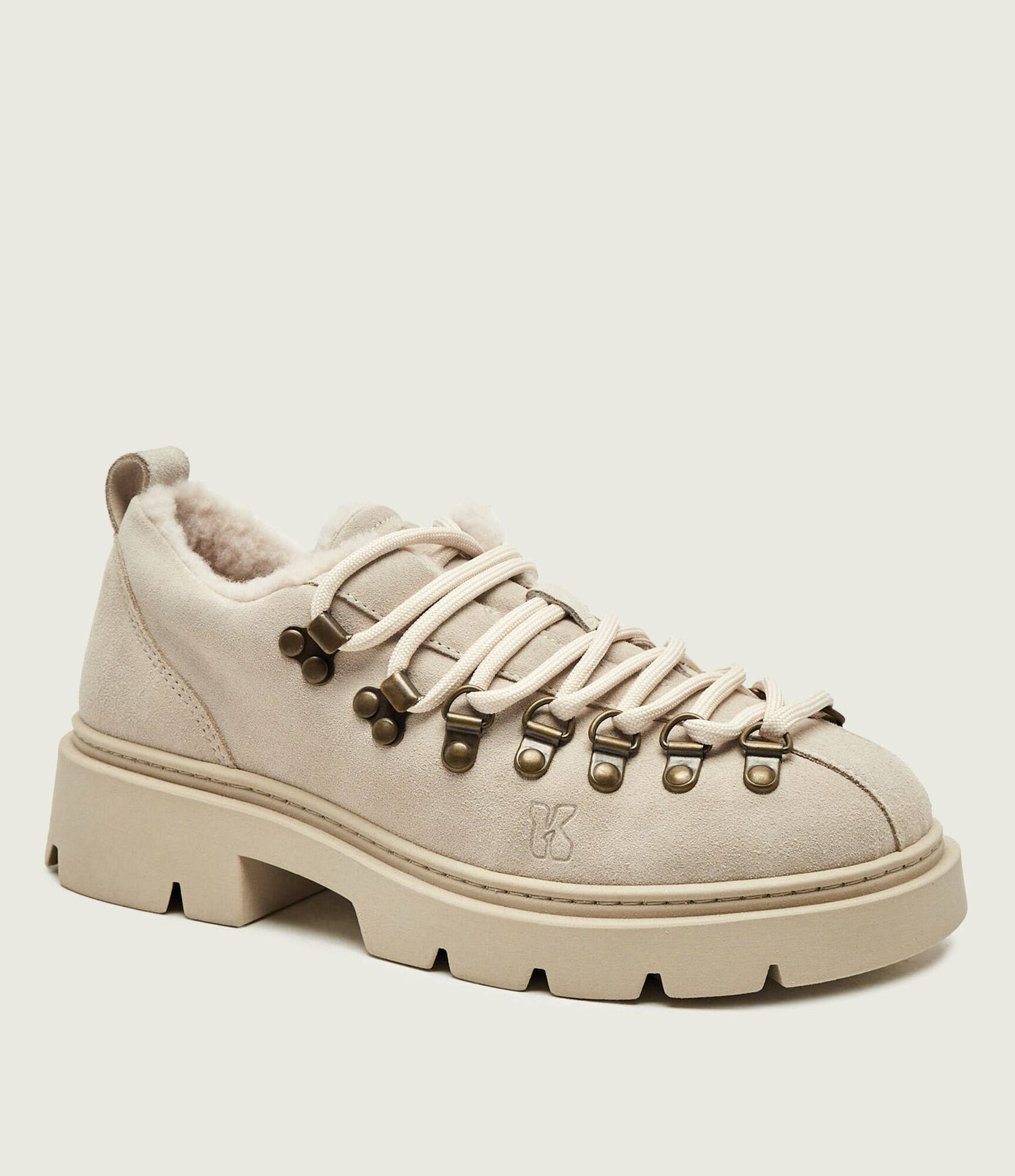 INUIKII Półbuty Echo Low shearling zamsz z dodatkiem wełny